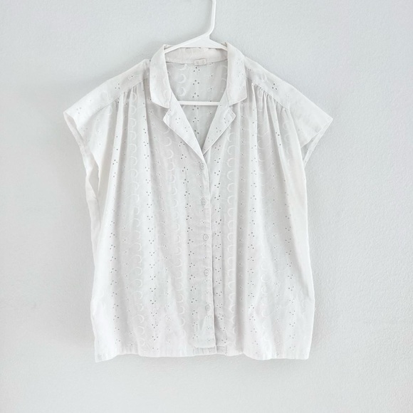 White Eyelet Women's Top - Picture 1 of 5